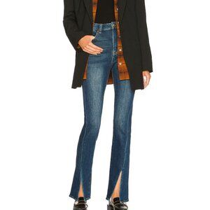 PISTOLA: Teagan High Rise Vented Straight Denim Aspire Dark Blue Jean Size 25